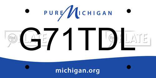 G71TDL Michigan License Plate