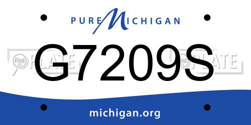 G7209S Michigan License Plate