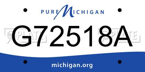 G72518A Michigan License Plate