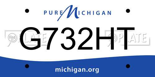 G732HT Michigan License Plate