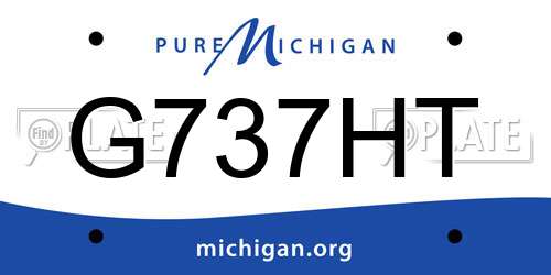 G737HT Michigan License Plate