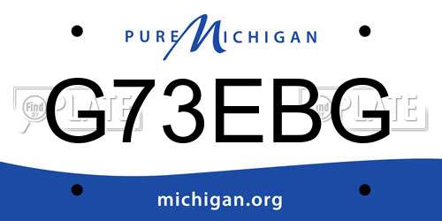 G73EBG Michigan License Plate
