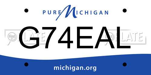 G74EAL Michigan License Plate