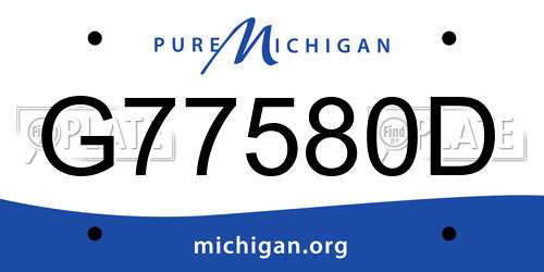 G77580D Michigan License Plate