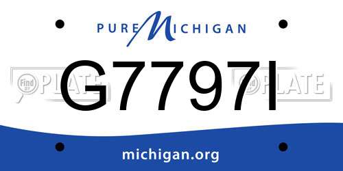 G7797I Michigan License Plate