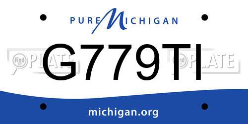 G779TI Michigan License Plate