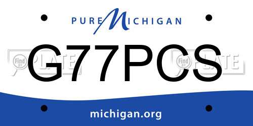 G77PCS Michigan License Plate