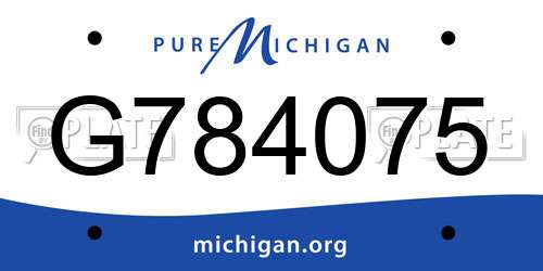 G784075 Michigan License Plate