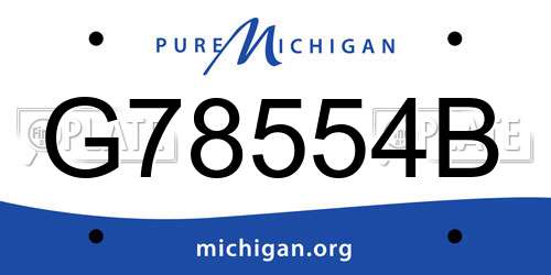 G78554B Michigan License Plate