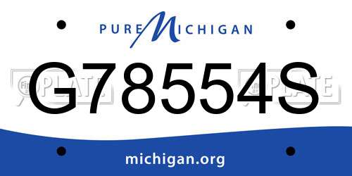G78554S Michigan License Plate