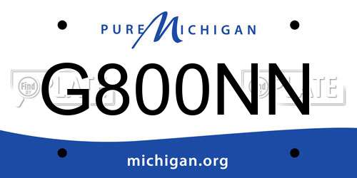 G800NN Michigan License Plate