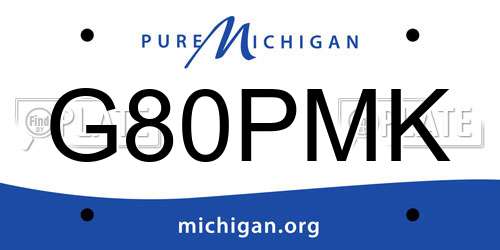 G80PMK Michigan License Plate