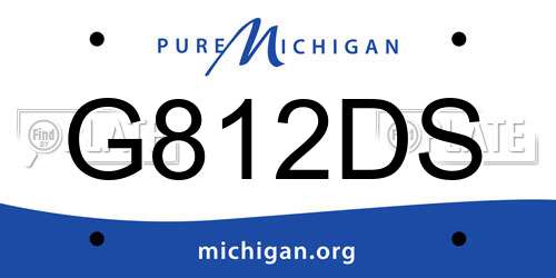G812DS Michigan License Plate