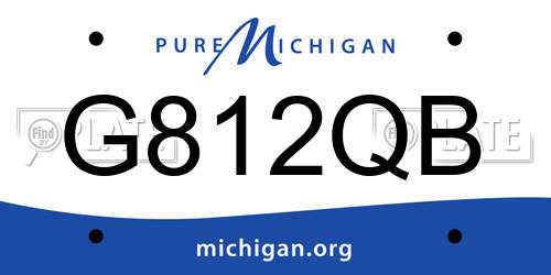 G812QB Michigan License Plate