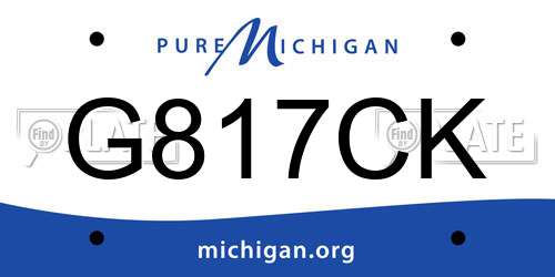 G817CK Michigan License Plate