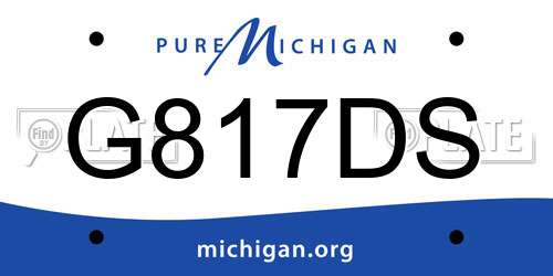 G817DS Michigan License Plate