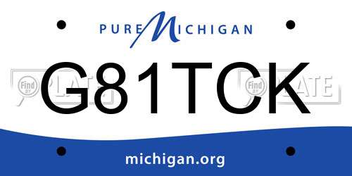 G81TCK Michigan License Plate