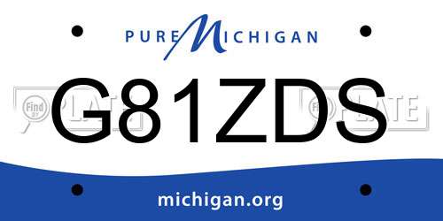 G81ZDS Michigan License Plate
