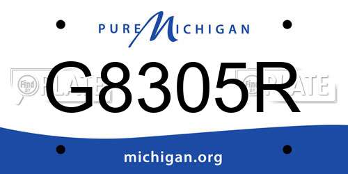 G8305R Michigan License Plate