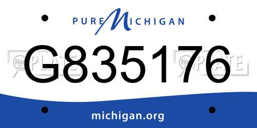 G835176 Michigan License Plate