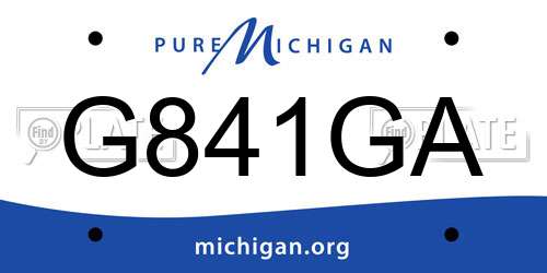 G841GA Michigan License Plate