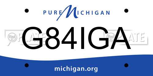 G84IGA Michigan License Plate