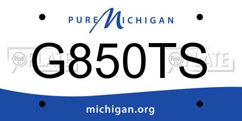 G850TS Michigan License Plate