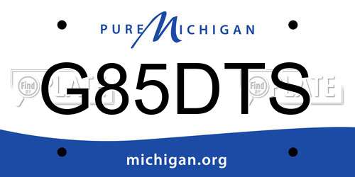 G85DTS Michigan License Plate