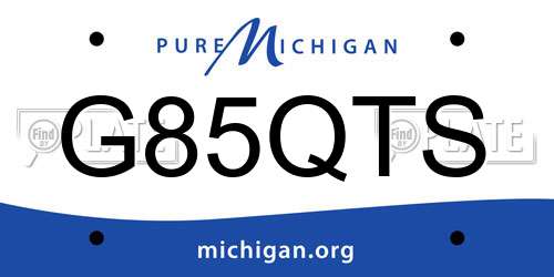 G85QTS Michigan License Plate