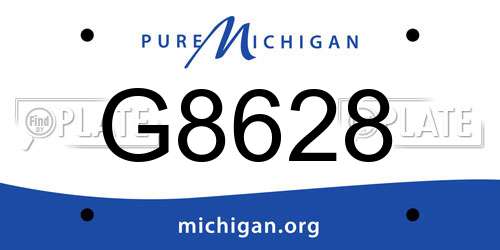 G8628 Michigan License Plate