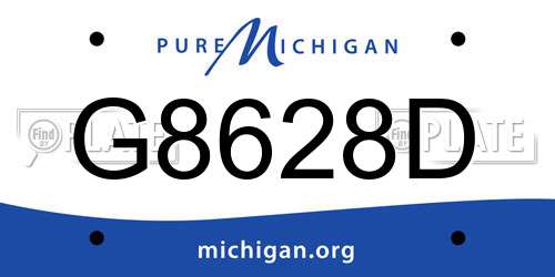 G8628D Michigan License Plate