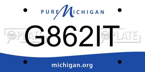 G862IT Michigan License Plate
