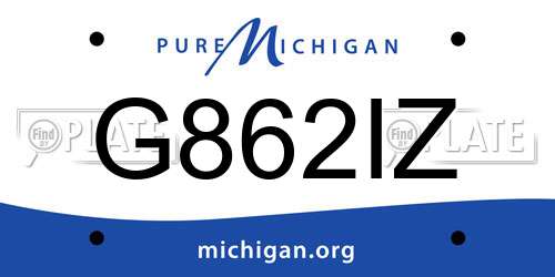 G862IZ Michigan License Plate
