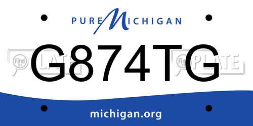 G874TG Michigan License Plate