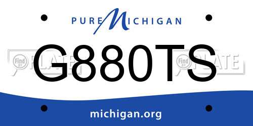 G880TS Michigan License Plate