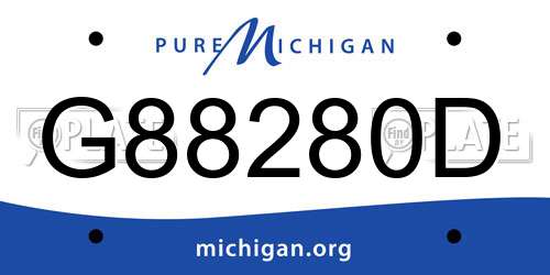 G88280D Michigan License Plate