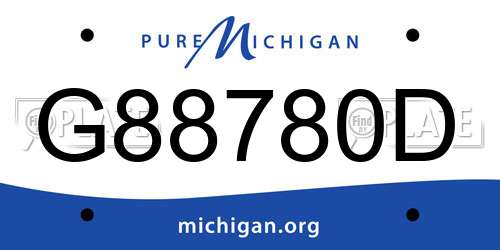 G88780D Michigan License Plate