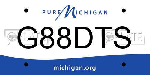 G88DTS Michigan License Plate
