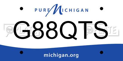 G88QTS Michigan License Plate