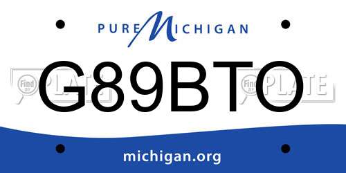 G89BTO Michigan License Plate