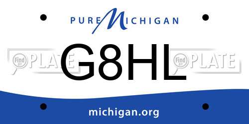 G8HL Michigan License Plate