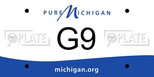 G9 Michigan License Plate