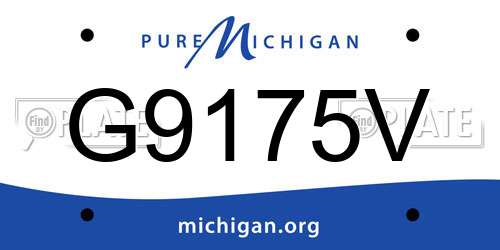 G9175V Michigan License Plate