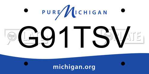 G91TSV Michigan License Plate
