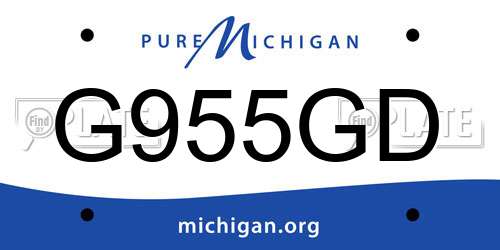 G955GD Michigan License Plate