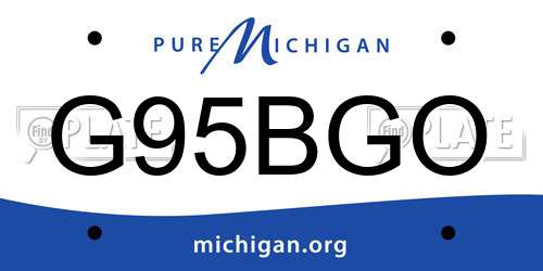 G95BGO Michigan License Plate