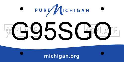 G95SGO Michigan License Plate