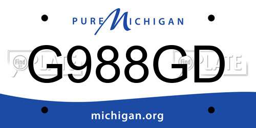 G988GD Michigan License Plate
