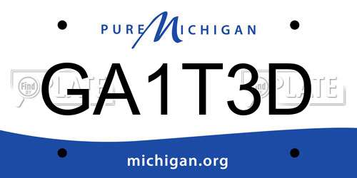 GA1T3D Michigan License Plate