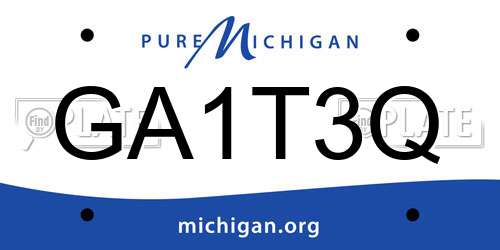 GA1T3Q Michigan License Plate